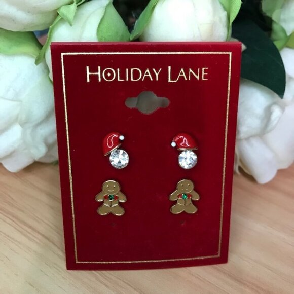 3/$25 Holiday Lane Gold-Tone 2-Pc. Set Holiday-Theme Earrings - Picture 3 of 8